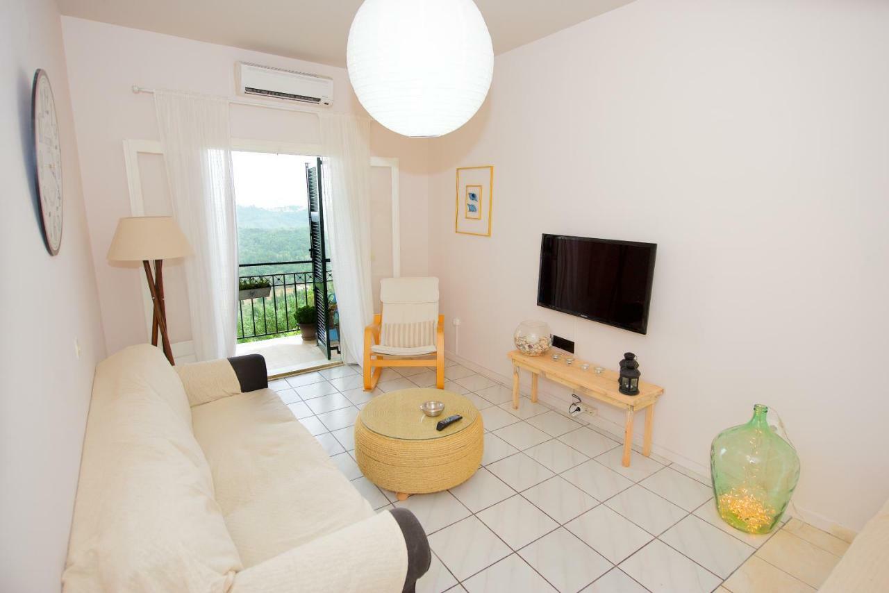 Aurora Apartment Corfu Pelekas Bagian luar foto